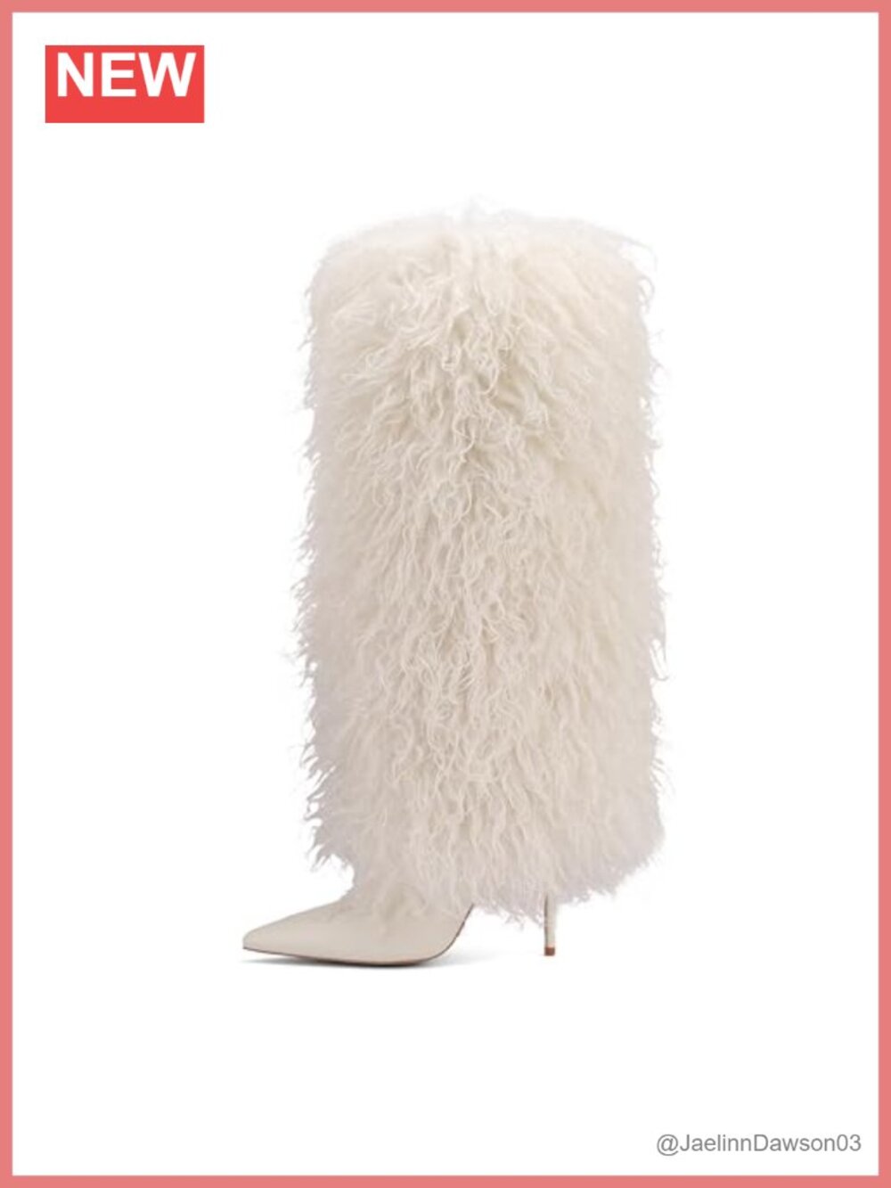 Knee-High Mongolian Faux Fur Stiletto Boots